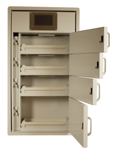 4-bin door, large pass-thru wall-mounted cabinet