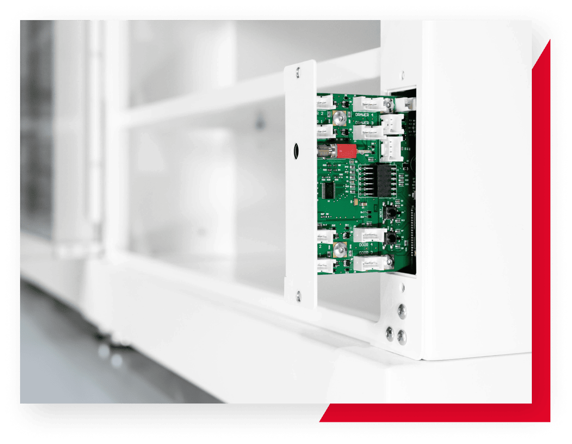 Talon Controls automated dispensing cabinets front panel circuit board access